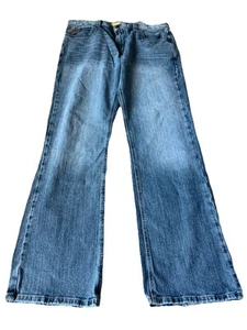 Ariat Men’s Rocker Boot M7 Denim Jeans Sz 38/34 Western Rodeo Cowboy Distressed - Picture 1 of 13