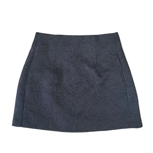 Forever21 Black Jacquard Textured Mini Skirt Size 27 Romantic Goth Dark Feminine - Picture 1 of 6