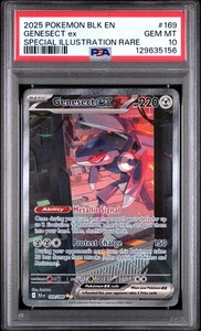 Pokémon 2025 negro en negro perno ilustración especial raro #169 Genesisect ex PSA 10 - Imagen 1 de 3