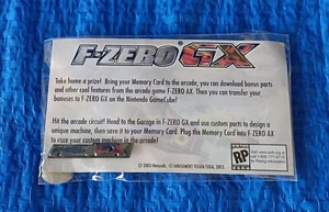 F-ZERO GX - 2003 Promo Pin & Memory Card Stickers Nintendo Gamecube - NEW, RARE  - Picture 1 of 3