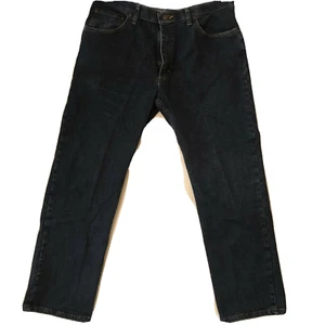 Jeans Wrangler Five Star regular fit uomo 36X29 blu scuro pantaloni denim usati - Foto 1 di 5