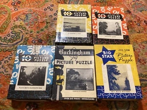 5 VINTAGE FRÜHE 1940’er JUZZLE, SEHR GUTER ZUSTAND! NORMANDIE, NATUR, mehr - Bild 1 von 8