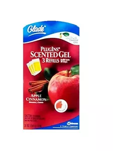 3 Glade Plugins Scented Gel APPLE CINNAMON Rare & Hard To FInd - Picture 1 of 1