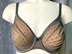 Pre Owned Women's Reveal WACOAL Black Lace Light-Lined Underwire Bra 32D 851115 - Picture 1 of 4