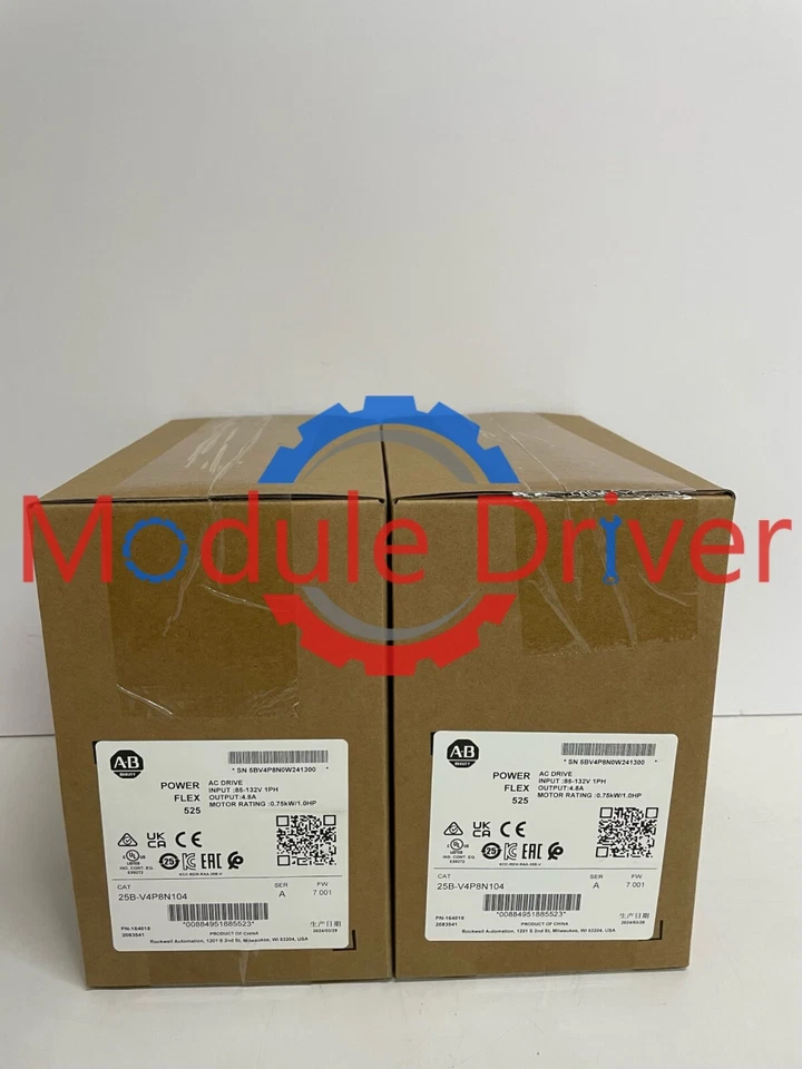 NEW AB 25B-V4P8N104 PowerFlex 525 AC Drive 0.75kW 1Hp 25BV4P8N104 - Image 1 of 1