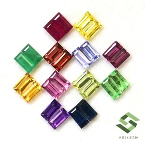4x2mm Natural Precious And Semi Stone Baguette Cut Lot 24 Pcs Loose Gems - Picture 1 of 6