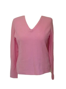 LANDS'END - 100% Pure Cashmere Pink Jumper Size Small - Picture 1 of 6
