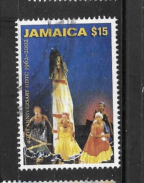SELLO CONMEMORATIVO DE TEATRO DE DANZA JAMAICA SC# 965 2002 USADO POSTAL EN MUY BUEN ESTADO $15 Foto 1 de 1