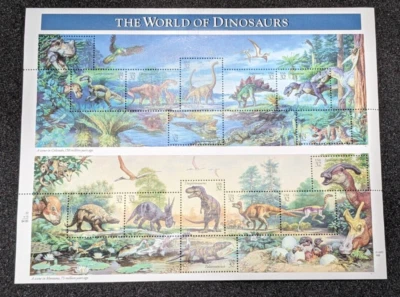 NEW US #3136 1997 The World of Dinosaurs $0.32 Sheet of Stamps (B) - Image 1 of 2