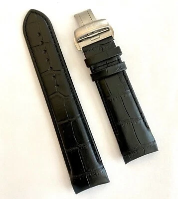 Correa de reloj de cuero negro original Tissot Couturier T035410A T035428A 22 mm Foto 1 de 2