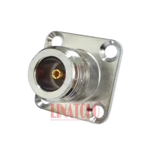 Brida de latón 4 orificios tipo N hembra antena panel cuadrado montaje conector - Imagen 1 de 10