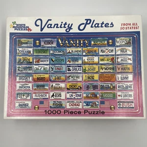 WHITE MOUNTAIN 1000 Piece Jigsaw Puzzle Vanity State Plates - Picture 1 of 2