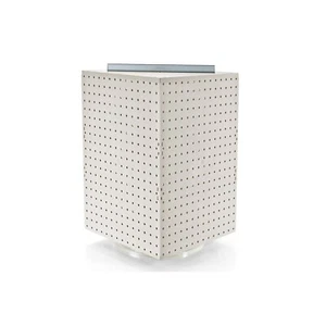 Azar 20"(H) x 14"(W) x 14"(D) 4-Sided Revolving Pegboard Display White SH9#YZ52 - Picture 1 of 3