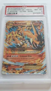 Pokemen 2014 XY Flashfire M Charizard Ex Holo Ultra Rare #107 PSA8 NM-MT - Picture 1 of 3