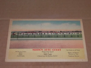 PREIS UTAH - POSTKARTE 1949 - MISSION AUTO COURT - MOTEL at 355 EAST MAIN STREET - Bild 1 von 2