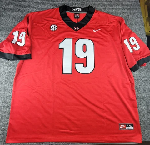 Replica Georgia Bulldogs 4X Brock Bowers Home Red Stitched Jersey Mens Cover