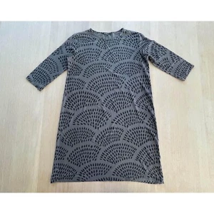 Marimekko Vintage Dress, Gray Modern Fan Print geometric Jersey dress, Size M - Picture 1 of 10