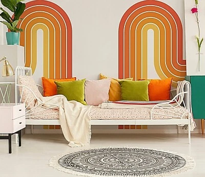 Colorful Fountain Rainbow Wall Decals, Stickers, Mural, Wall Art Decoration 679 - Image 1 of 4