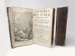 HISTOIRE DU CIEL - 1739 - 2 VOLUMES - ILLUSTRATED - ABBÉ PLUCHE - LEATHER - Bild 1 von 2