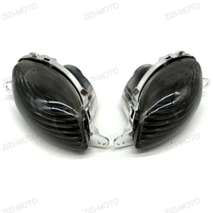 Front Turn Signal Indicator Lens Fit Suzuki Hayabusa GSX1300R 1999-2007 Smoke - Picture 1 of 6