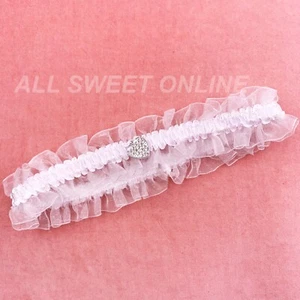 Wedding Bridal Lace Garter Good Luck Charm White Elastic Bridal Leg Band Women - Picture 1 of 3