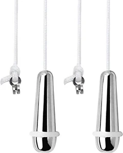 2 Pack Bathroom Light Pull Cord Handle Teardrop Chrome Pull String Light Switch - Picture 1 of 4