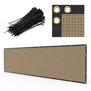 4ft large 180GSM Fence Privacy Screen Shade Cover Mesh Garden Padio-Sand - Picture 1 of 12