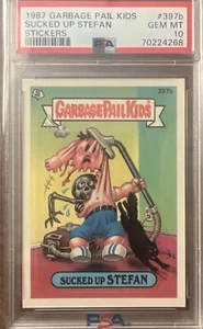 Adesivi Stefan succhiati Low Pop 1987 Garbage Pail bambini #397b PSA 10 gemme nuovi di zecca - Foto 1 di 2