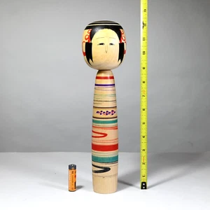 Meister KAZUE ABE Kokeshi, TSUCHIYU Schule, signiert, Japan - groß 12,3 Zoll - Bild 1 von 22