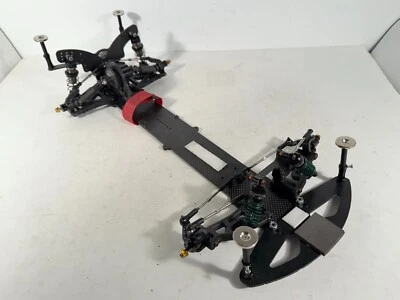 Used Losi? Associated? 1/10 Drag Car Slider/Roller W Carbon Chassis & Upgrades - Image 1 of 4