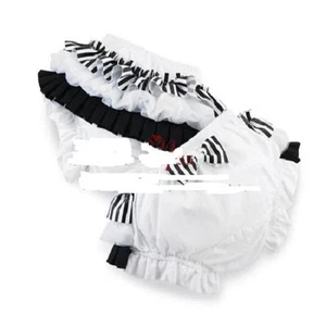 Baby Girls black & white bloomers,cotton frilly nappy pants size12,18,24 months - Picture 1 of 3