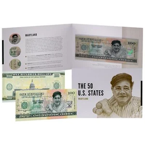 USA 100 Dollar Schein | Maryland Commemorative Souvenir | Babe Ruth Jr. - Bild 1 von 5