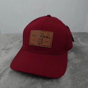 The National Golf Club Canada Hat L/XL Dark Red Leather Patch Zeta Levelwear - Picture 1 of 6