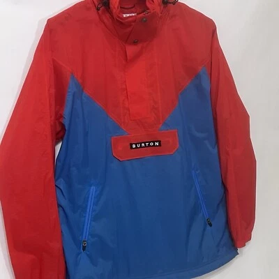 Burton Dryride Jacket Men Large Detachable Hood 1/2 Zip Pullover Snowboarding - Image 1 of 4