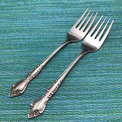 2 HORQUILLAS DE ENSALADA SUPREME Towle TWS 142 Acero Inoxidable Japón De Colección Foto 1 de 4