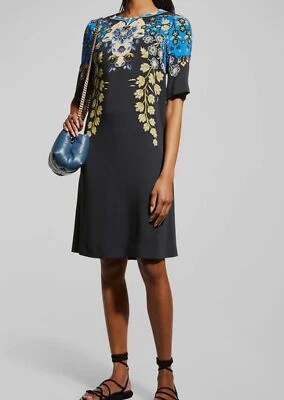 $1390 Vestido recto ETRO para mujer negro Starman degradado estampado floral talla 40 Foto 1 de 4