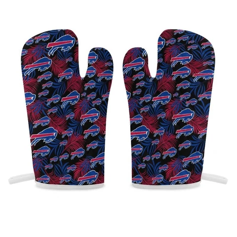 Buffalo Bills Thermal Gloves Oven Gloves 2 Piece Set of Insulated Gloves Cover