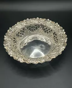 Antique Sterling Silver Pierced Bon Bon Dish – Sheffield 1897 by Fenton Brothers - Picture 1 of 9