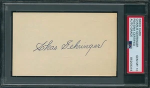 CHARLIE GEHRINGER Index Card Signed Autographed PSA/DNA Slabbed GEM MT 10 - Picture 1 of 1