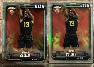 2024-25 Topps Cromo Isaiah Collier Refractor RC + Base #112 Utah Jazz - Imagen 1 de 2