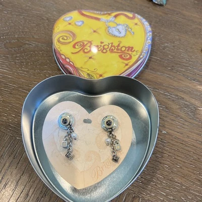Brighton Fontina Dangle Earrings W/Heart Tin **RETIRED** - Image 1 of 4