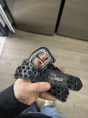 Cinturón BB Simon Khayyam Negro Talla 34 Ajustable Foto 1 de 2