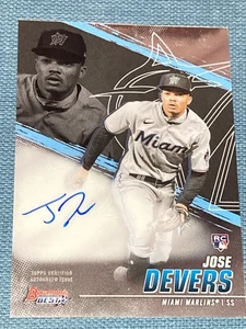 E534 2021 Bowman's Best #B21-JD Jose Devers Autographs Rookie Auto Marlins - Picture 1 of 2