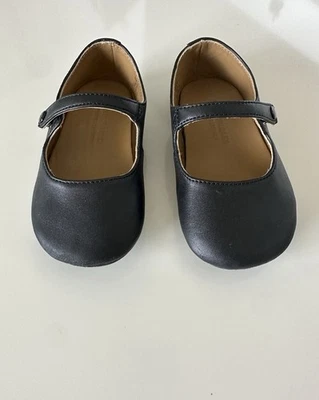 H&M Adorables Bebé Niña Mary Jane Ballet Zapatos de Cuero Negro Talla 6 (22) Foto 1 de 4