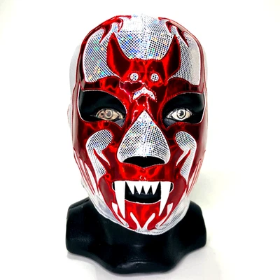 Mil Mascaras Vampire Bat Wrestling Lucha Libre Mask Mascara Luchador Silver Red - Image 1 of 4