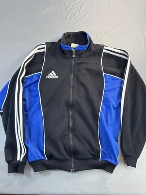 Vintage Adidas Jacket Mens Medium Navy Black Track Lined Bomber Training Gym Y2K - Image 1 of 4