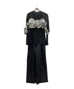 Andres Women's Ruffled Bustier Pants L Black used - Picture 1 of 6
