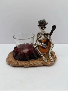 Yankee Portacandele Halloween Scheletro PHANTAS CHITARRA 1743795 Nuovo con scatola - Foto 1 di 7
