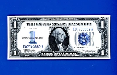 1934 $1 Funny Back Silver Cert. LAST YR. OF FUNNY BACK CRISP UNC - Image 1 of 2