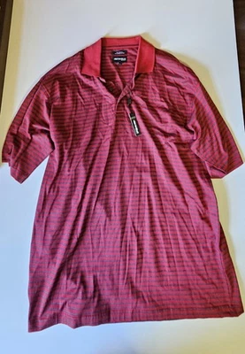 Polo de golf Bolle rojo y negro a rayas para hombre grande precio de venta sugerido por el fabricante 48 USD  Foto 1 de 4